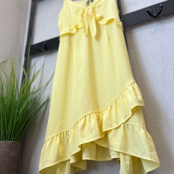 Vero Moda ruffled summer dress yellow size medium - Picture 7 of 16